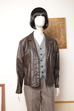 Jaqueta vintage couro P/M - comprar online