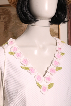 Vestido vintage com crochê P/M na internet