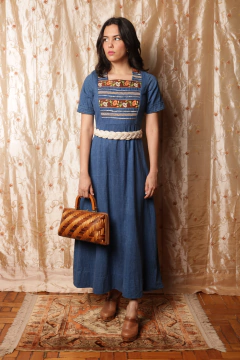 Vestido vintage anos 70 P