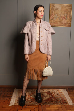 Saia vintage de couro P/M - comprar online