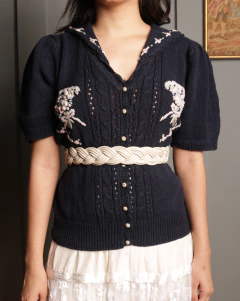 Blusa vintage de tricô P/M