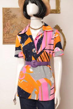 Blusa vintage anos 70 P/M