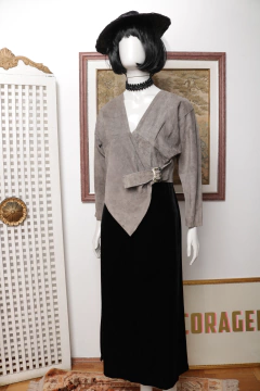 Jaqueta de couro anos 80 P/M - comprar online