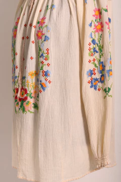 Blusa de algodão bordada P/M - Antonieta Brechó