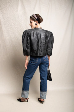 Jaqueta couro anos 80 P/M - loja online