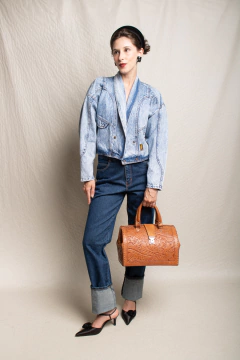 Jaqueta jeans anos 80 P/M - comprar online