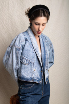 Jaqueta jeans anos 80 P/M