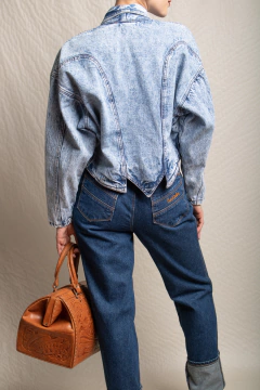 Jaqueta jeans anos 80 P/M - loja online