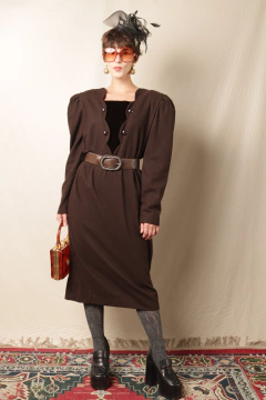 Vestido italiano anos 80 de lã M na internet