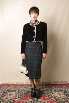 Casaqueto vintage veludo P/M - loja online