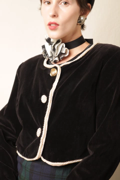 Casaqueto vintage veludo P/M na internet