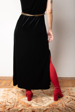 Imagem do Vestido vintage de veludo P/M