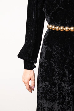 Vestido Morticia veludo P - Antonieta Brechó