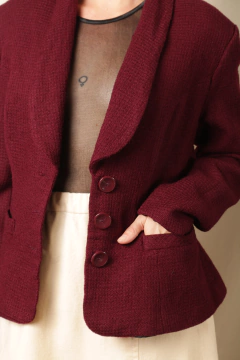 Blazer vintage de lã P - Antonieta Brechó