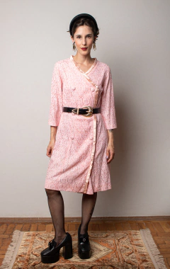 Vestido vintage renda P/M - comprar online