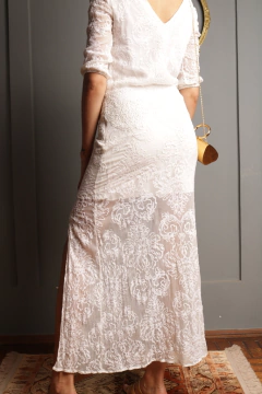 Vestido seda diva P/M - Antonieta Brechó