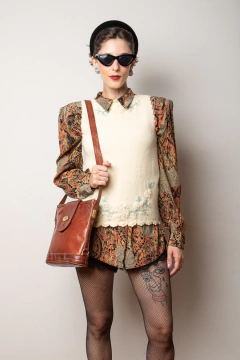 Blusa vintage de lã cashmere P - loja online