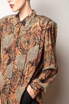 Camisa vintage de seda M