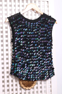 Imagem do Blusa crochê e lantejoulas P/M