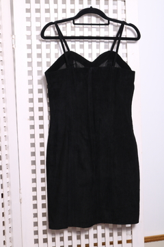 Vestido vintage de couro P - Antonieta Brechó
