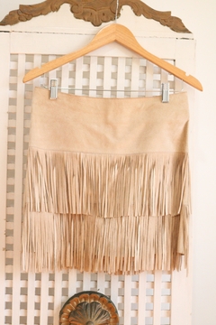 Saia boho de couro Animal& 38/40 - Antonieta Brechó