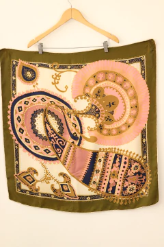 Lenço italiano vintage de seda - comprar online