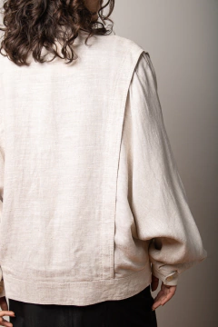 Jaqueta bomber de linho vintage M - comprar online