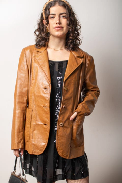 Blazer vintage de couro P/M