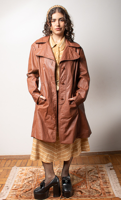 Casaco vintage de couro P/M - comprar online