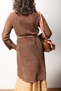 Casaco francês vintage de couro P na internet