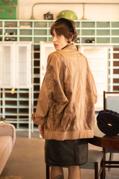 Jaqueta vintage de couro anos 80 P/M