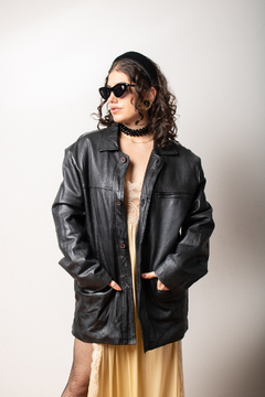 Casaco vintage de couro legitimo M - comprar online