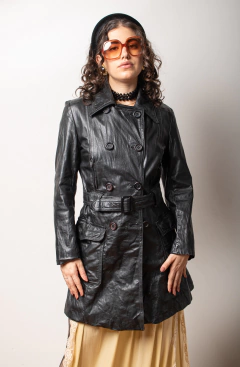 Casaco vintage de couro legitimo P