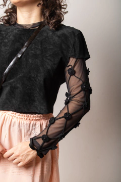 Blusa vintage de couro P - comprar online