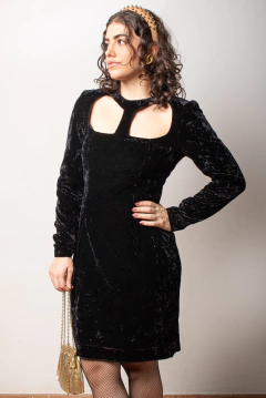 Vestido vintage de veludo P/M