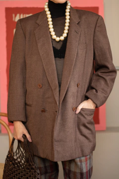 Blazer vintage italiano de lã P/M - Antonieta Brechó