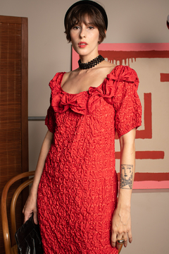 Vestido vintage LAÇO P/M - comprar online