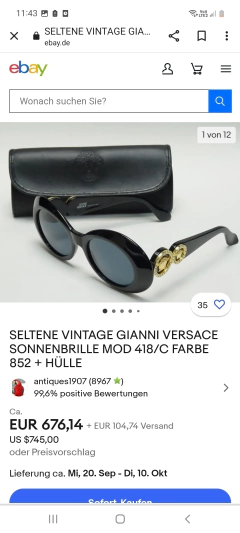 Imagem do Óculos vintage Versac& anos 90