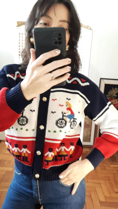 Cardigan vintage de lã P - loja online
