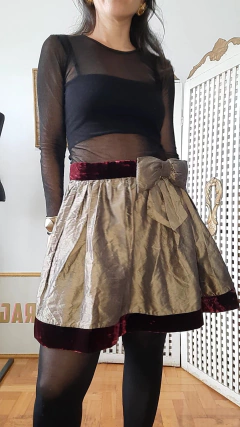 Imagem do Saia vintage de seda laço P/M