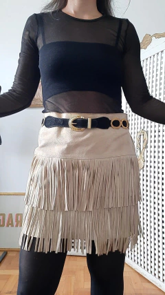 Saia boho de couro Animal& 38/40