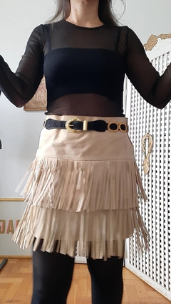 Saia boho de couro Animal& 38/40 - comprar online