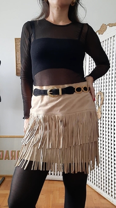 Saia boho de couro Animal& 38/40 - loja online