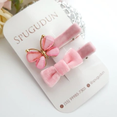 Coleção borboletinha com lacinho de veludo (parzinho) - comprar online