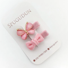 (Parzinho) Coleção micro borboletinha com lacinho de veludo - comprar online