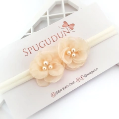 Orquídea tecido de voal na faixa e em cor única