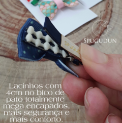 Laço Mini Gravatinha estampado (Unidade) - Spugudun