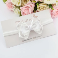 Laço Antônia com sobreposição de cetim PP (Unidade) - comprar online