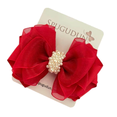 Laço Mili gorgurão e organza (Unidade)