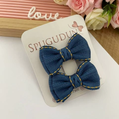 Gravatinha Jeans (parzinho) 6,5 cm - Spugudun